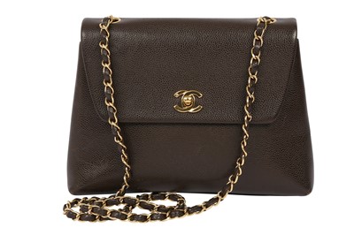 Lot 183 - Chanel Brown Trapeze Shoulder Bag