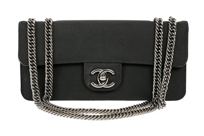 Lot 499 - Chanel Black Flap Evening Bag