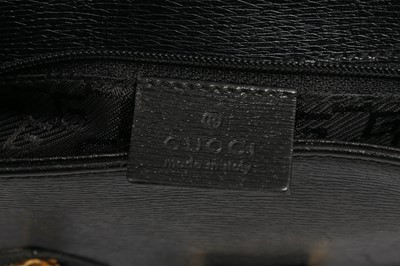 Lot 446 - Gucci Black Zip Front Shoulder Bag