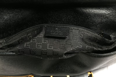 Lot 446 - Gucci Black Zip Front Shoulder Bag