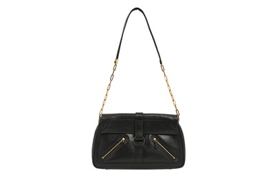 Lot 446 - Gucci Black Zip Front Shoulder Bag