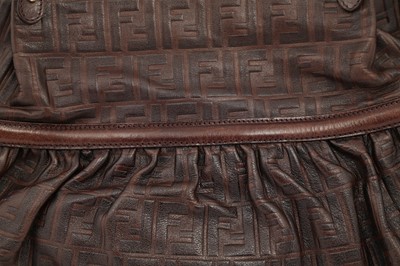 Lot 191 - Fendi Brown Zucca Embossed Chef Bag