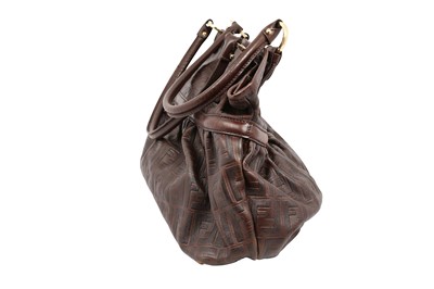 Lot 191 - Fendi Brown Zucca Embossed Chef Bag