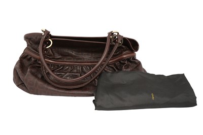 Lot 191 - Fendi Brown Zucca Embossed Chef Bag