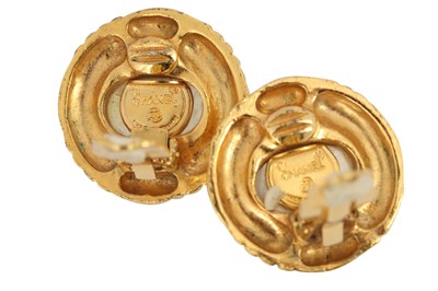 Lot 395 - Chanel Clip On Pearl Earrings