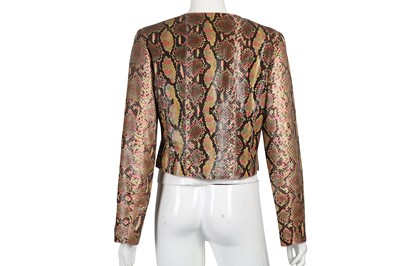 Lot 129 - Chanel Python Collarless Jacket