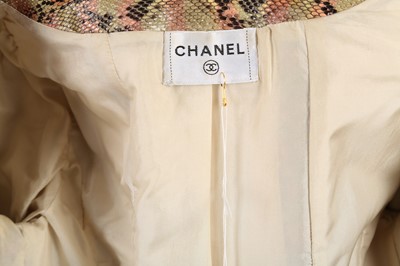 Lot 129 - Chanel Python Collarless Jacket