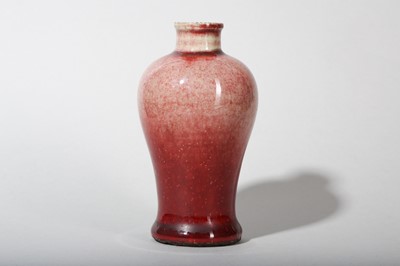 Lot 128 - A CHINESE COPPER RED-GLAZED VASE, MEIPING.
