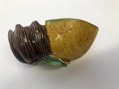 Lot 605 - A CHINESE SANCAI 'LOTUS POD' WATER DROPPER.