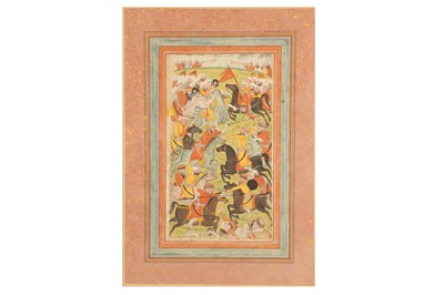 Lot 331 - A BATTLE BETWEEN THE MONGOL AND INDIAN ARMIES