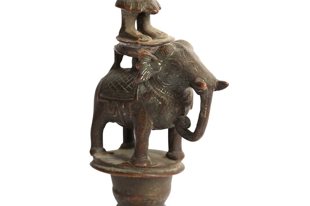 Lot 285 - A BRONZE DIPA LAKSHMI OIL LAMP