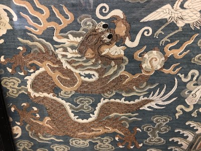 Lot 367 - TWO CHINESE 'DRAGON' TEXTILES.