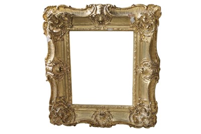Lot 270A - A LOUIS XV, PART CARVED AND COMPOSITION SWEPT FRAME