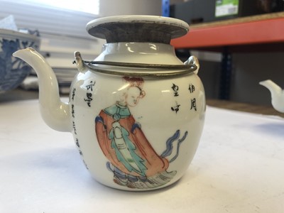 Lot 240 - TWO CHINESE TEAPOTS AND COVERS.