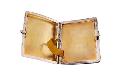 Lot 1040 - An early 20th century German sterling silver and enamel erotic concealed cigarette case