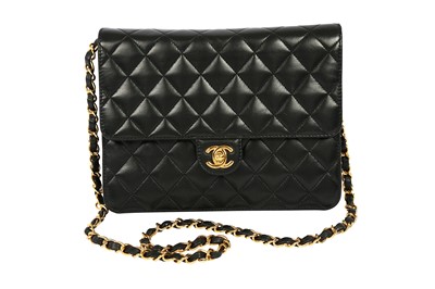 Lot 377 - Chanel Black Single Flap Bag