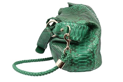 Lot 118 - Gucci Emerald Python Wave Bag