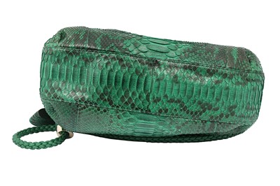 Lot 118 - Gucci Emerald Python Wave Bag