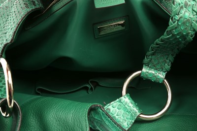 Lot 118 - Gucci Emerald Python Wave Bag