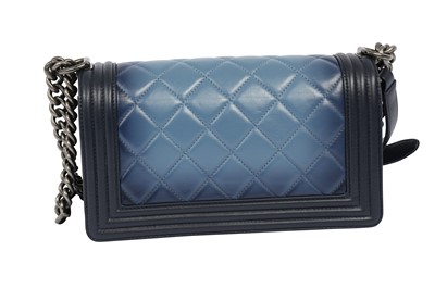 Lot 77 - Chanel Blue Ombre Medium Boy Bag