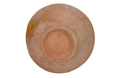 Lot 445 - An unglazed moulded earthenware vase