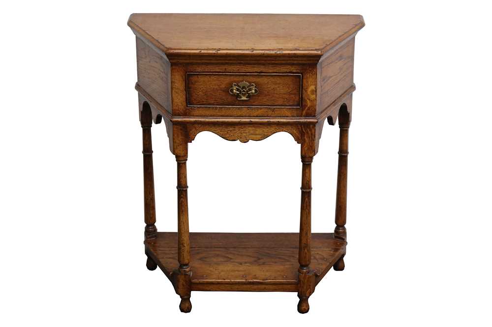 Lot 608 - A 17th Century style Stuart Linford oak credence table