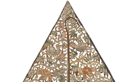 Lot 386 - A JAVANESE WAYANG PURWA SHADOW PUPPET WITH MONSTERS