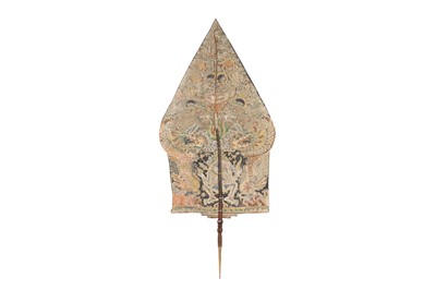 Lot 386 - A JAVANESE WAYANG PURWA SHADOW PUPPET WITH MONSTERS