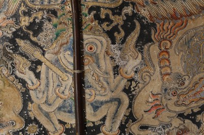Lot 386 - A JAVANESE WAYANG PURWA SHADOW PUPPET WITH MONSTERS