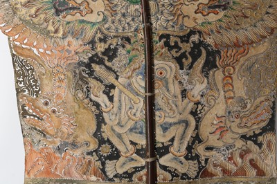 Lot 386 - A JAVANESE WAYANG PURWA SHADOW PUPPET WITH MONSTERS
