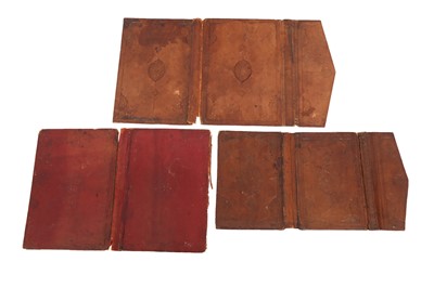Lot 173 - A GROUP OF THREE TOOLED LEATHER BOOK BINDINGS