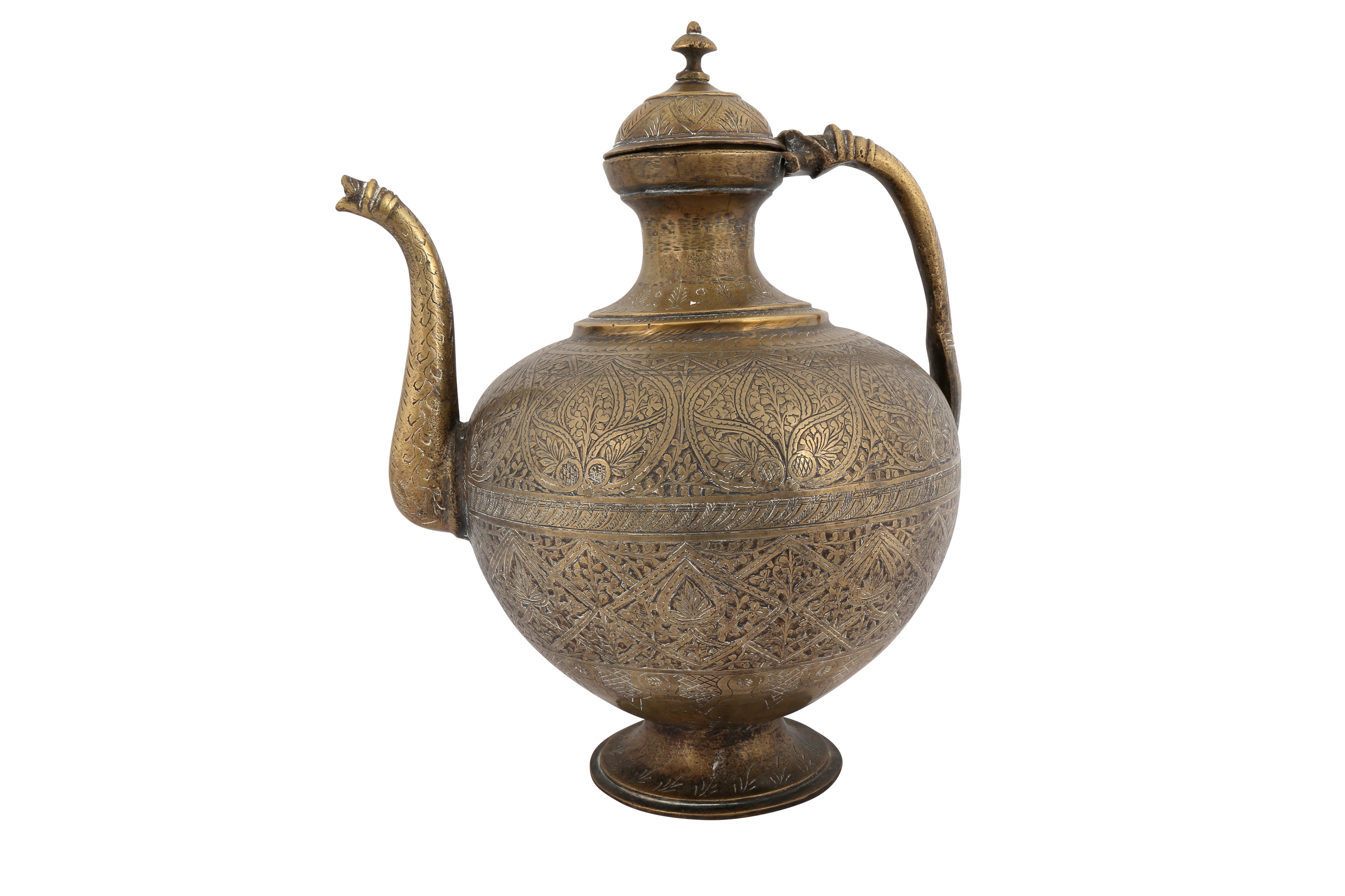 Lot 297 A Large Kashmiri Brass Ewer