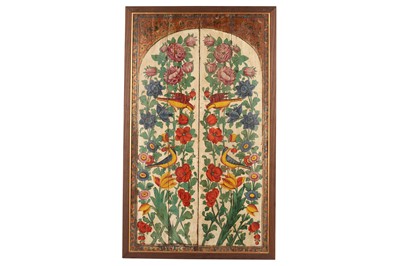 Lot 266 - A SET OF POLYCHROME-PAINTED, GILT, AND LACQUERED WOODEN DOORS