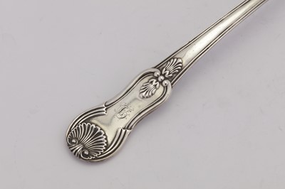 Lot 301 - A George III Scottish sterling silver soup ladle, Edinburgh 1817 by Robert Gray