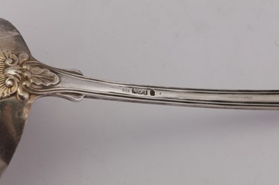 Lot 301 - A George III Scottish sterling silver soup ladle, Edinburgh 1817 by Robert Gray