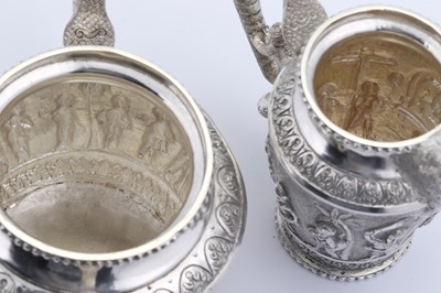 Lot 120 - A late 19th century Anglo – Indian silver three-piece tea service, Madras circa 1890 attributed to Peter Orr and Son