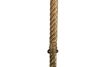 Lot 302 - A Ceremonial Copper-Gilt Staff and a Steel Trident
