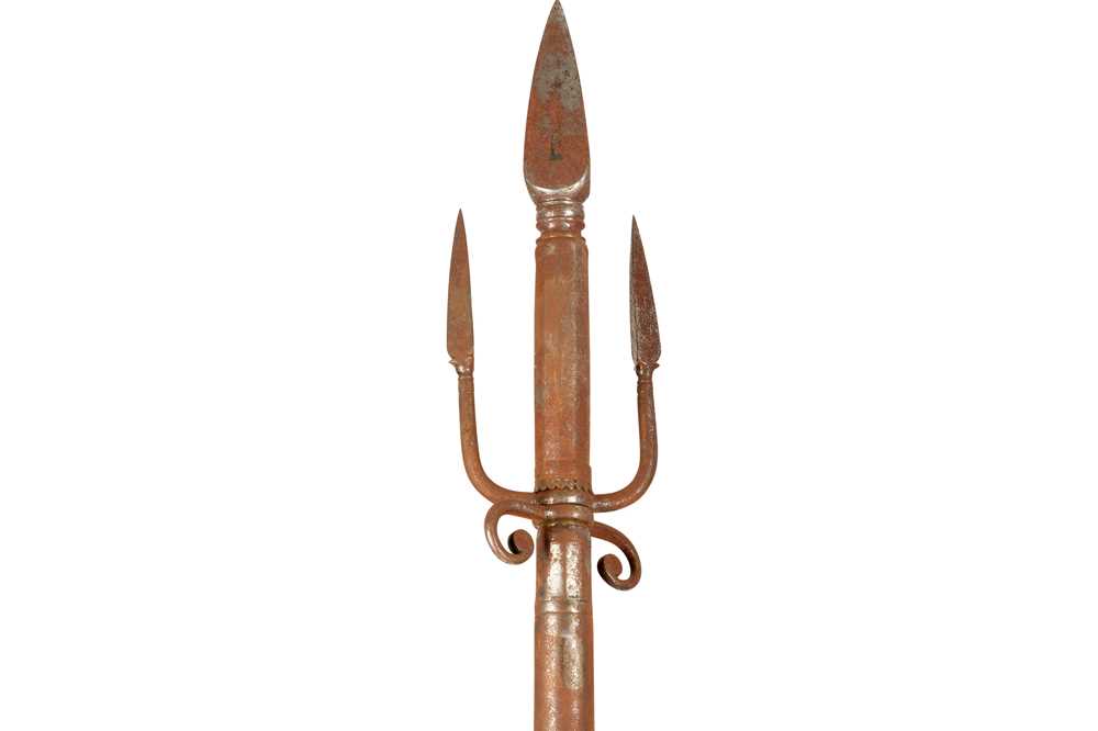 Lot 302 - A Ceremonial Copper-Gilt Staff and a Steel