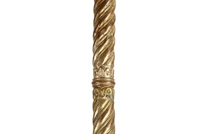 Lot 302 - A Ceremonial Copper-Gilt Staff and a Steel Trident