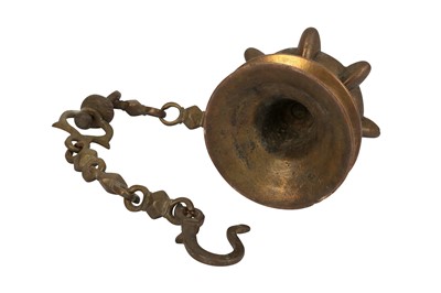 Lot 306 - A Hanging Copper-Alloy Oil Lamp