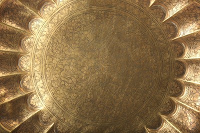 Lot 315 - A Large Engraved Circular Tray
