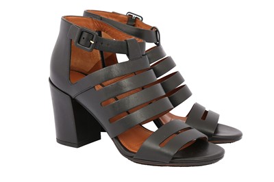 Lot 435 - Givenchy Black Cut-Out Block Heel Sandal - Size 36.5