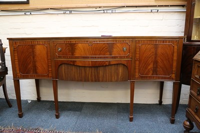 Lot 66 - A flame mahogany dining room suite comprising...