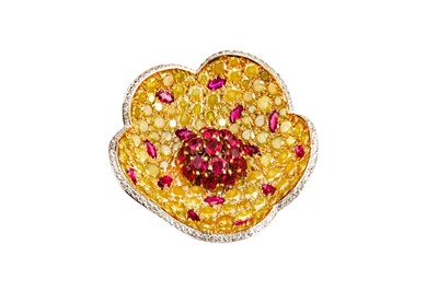 Lot 136 - A ruby and diamond dress ring, by de Grisogono