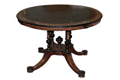 Lot 674 - A Victorian Aesthetic movement ebonised breakfast table