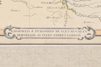 Lot 905 - A 19TH CENTURY ENGRAVED MAP OF SYRIA BY G.R CRUCHLEY