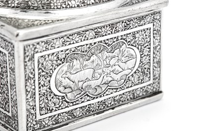 Lot 201 - An early 20th century Iranian (Persian) silver butter cooler dish, Isfahan circa 1930 signed Nasrullah Mohazzeb
