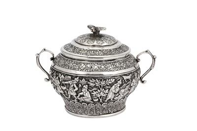 Lot 192 - An early 20th century Iranian (Persian) silver sugar bowl, Isfahan circa 1900-1920