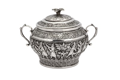 Lot 192 - An early 20th century Iranian (Persian) silver sugar bowl, Isfahan circa 1900-1920