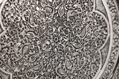 Lot 208 - An early 20th century Iranian (Persian) silver dish, Isfahan circa 1925 mark of Mahmud Rabii
